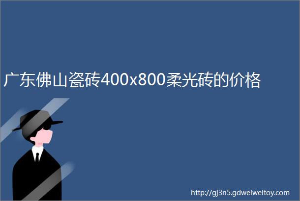 广东佛山瓷砖400x800柔光砖的价格